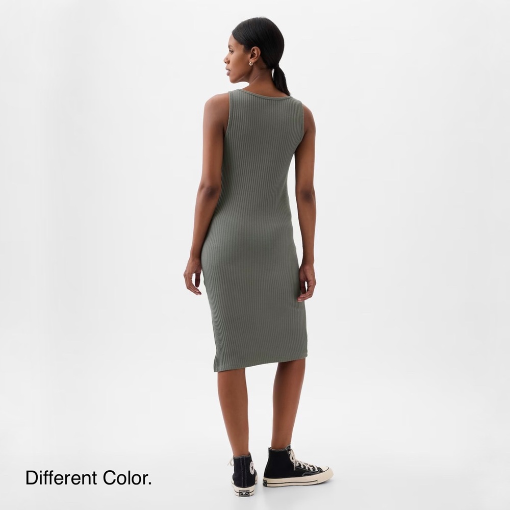Maternity Rib Midi Tank Dress - Picture 3 of 5